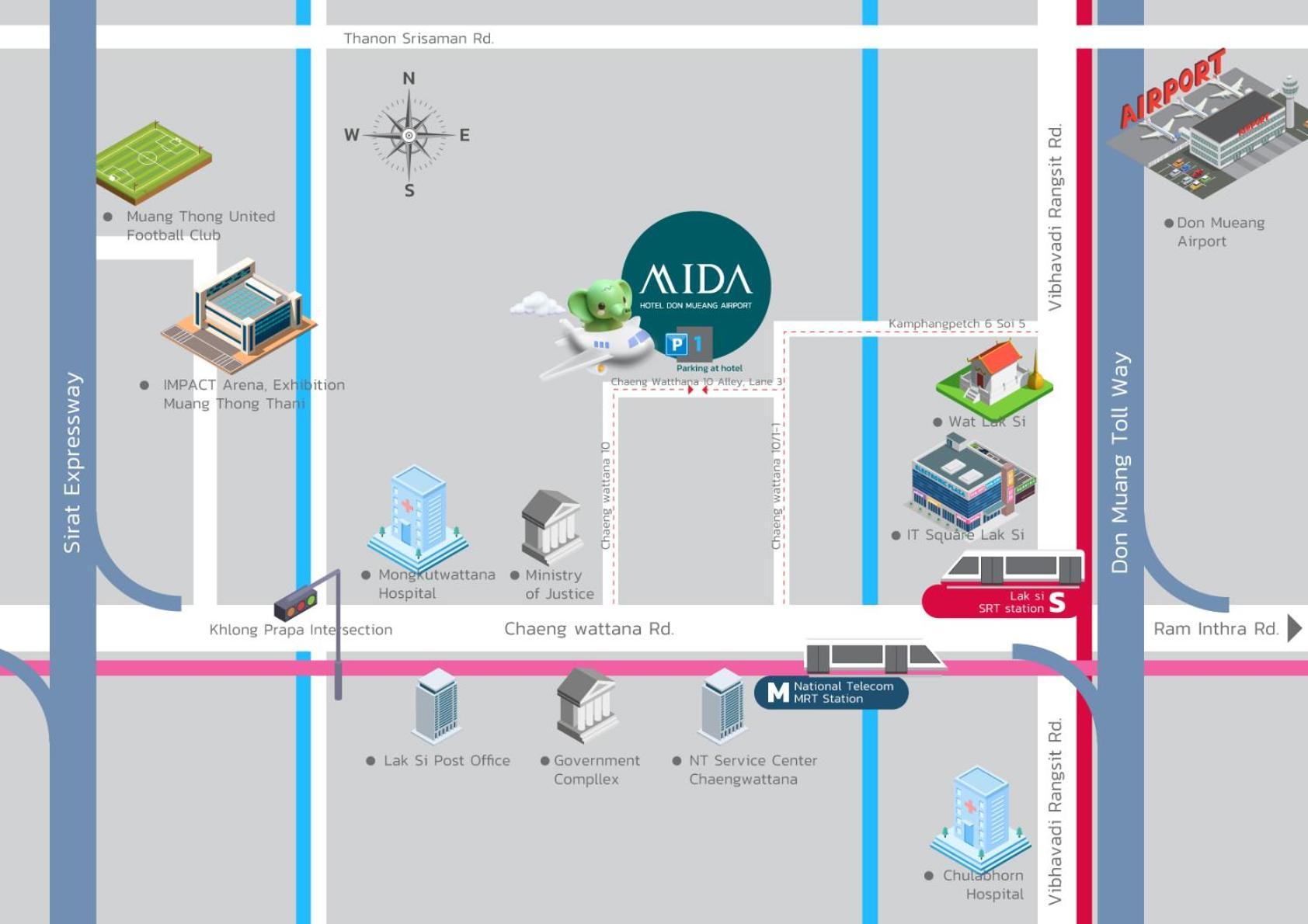 廊曼机场米达酒店【SHA Plus+】 曼谷 外观 照片